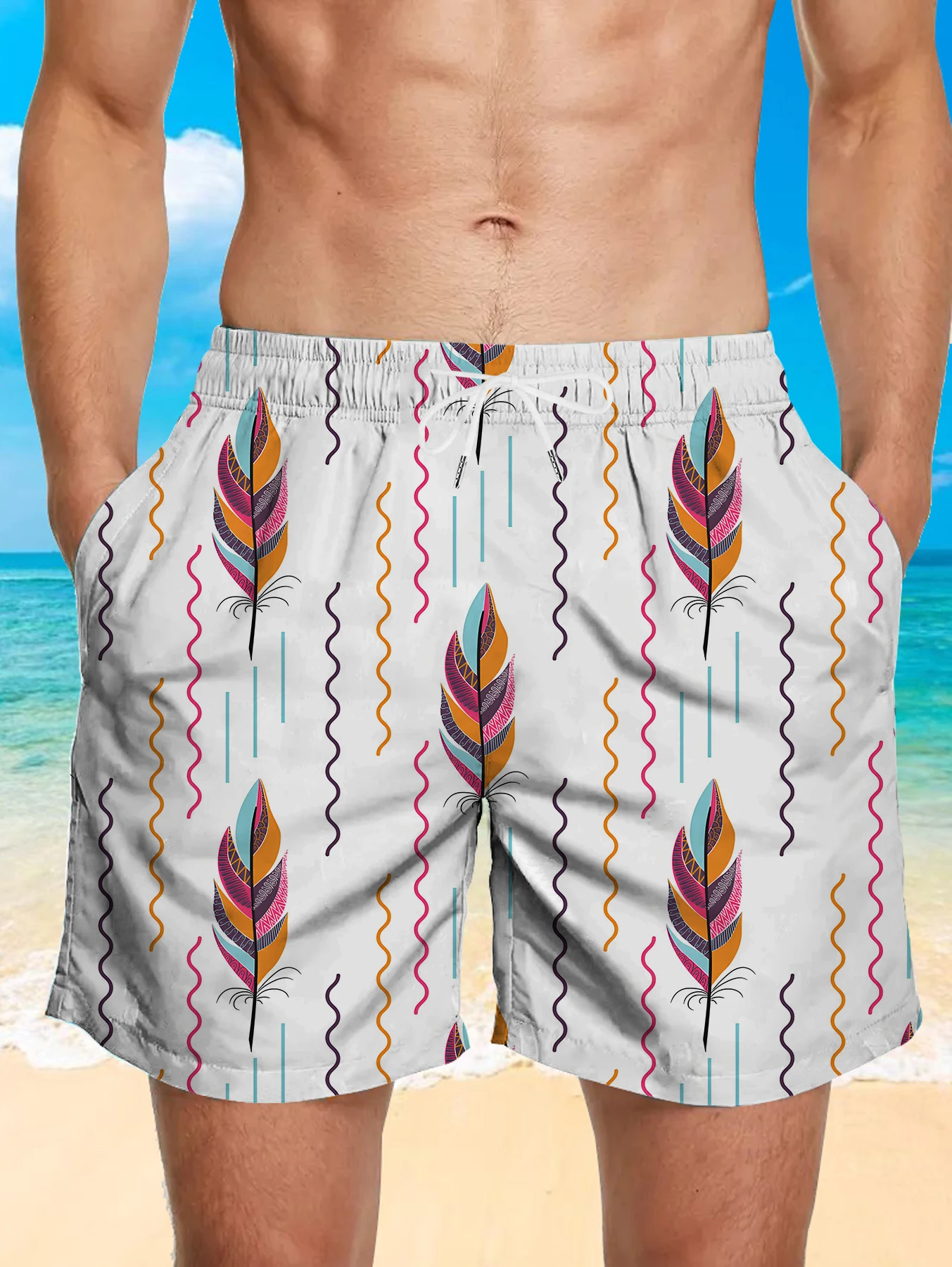 Travel Beach Board Shorts Men Full Digital Print Quick Dry Lightweight Trousers
Travel Beach Board Shorts Men Full Digital Print Quick Dry Lightweight Trousers