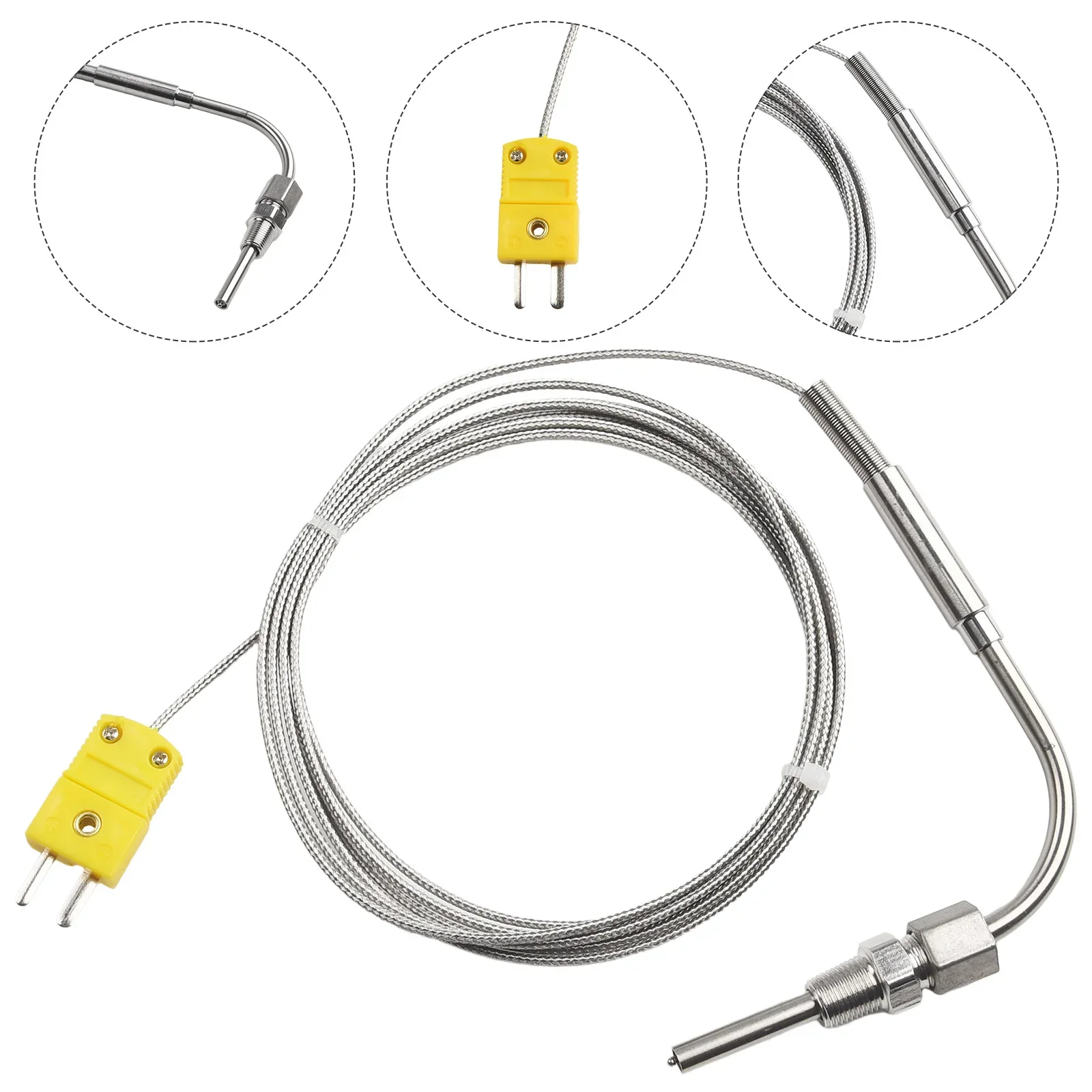 1pcs K-Type Thermocouple Exhaust Probe High Temperature Sensor Threads 2M EGT Test Measurement Inspection
1pcs K-Type Thermocouple Exhaust Probe High Temperature Sensor Threads 2M EGT Test Measurement Inspection