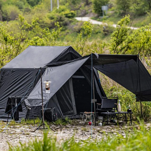 OEM House Shaped Tents Large Capacity With Vestibule Instant Setup Black Outdoor Camping Cabin Tents for Family Friendscustom
OEM House Shaped Tents Large Capacity With Vestibule Instant Setup Black Outdoor Camping Cabin Tents for Family Friendscustom