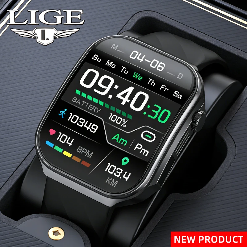 LIGE New 2.20" HD Screen Smart Watch Flashlight Thermometer Health Monitor Smartwatch BT Call Sports Smartwatch For Android ios
LIGE New 2.20" HD Screen Smart Watch Flashlight Thermometer Health Monitor Smartwatch BT Call Sports Smartwatch For Android ios