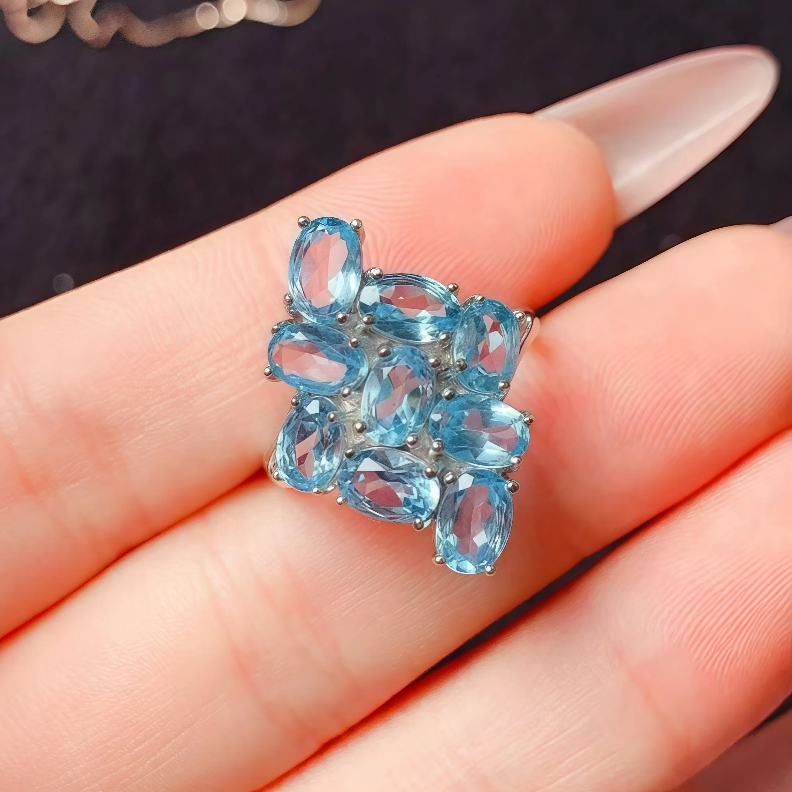 Fashion 4*6mm Natural Topaz Ring Pendant 2PC Set S925 Sterling Silver With Certificate for Women Fine Charm Weddings Jewelry FS
Fashion 4*6mm Natural Topaz Ring Pendant 2PC Set S925 Sterling Silver With Certificate for Women Fine Charm Weddings Jewelry FS