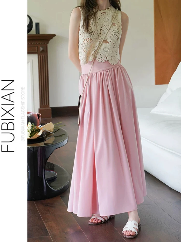 Retro Elegant High Waist Pink Casual Long Skirt Women's Slimming Waist Cinched Spring Summer New Style Versatile White S...
Retro Elegant High Waist Pink Casual Long Skirt Women's Slimming Waist Cinched Spring Summer New Style Versatile White S...