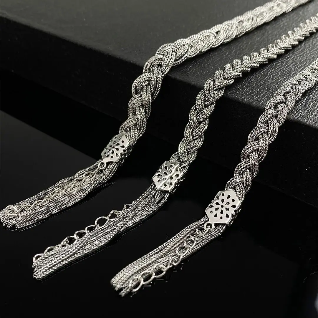 S925 Sterling Silver Women Trendy Braided Bracelet Unique Fashion Light Luxury Cool Style High-End Jewelry
S925 Sterling Silver Women Trendy Braided Bracelet Unique Fashion Light Luxury Cool Style High-End Jewelry