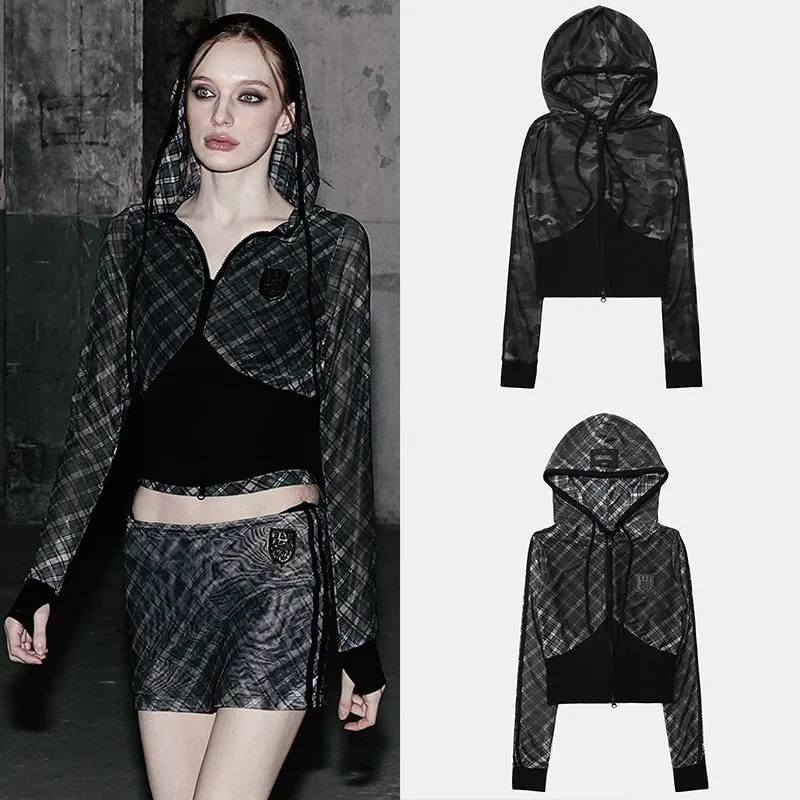 Retro Spicy Girl Plaid Hoodie Women's American Style Streetwear Jacket Top Straight Cut Long Sleeve Commute Style Short Length
Retro Spicy Girl Plaid Hoodie Women's American Style Streetwear Jacket Top Straight Cut Long Sleeve Commute Style Short Length