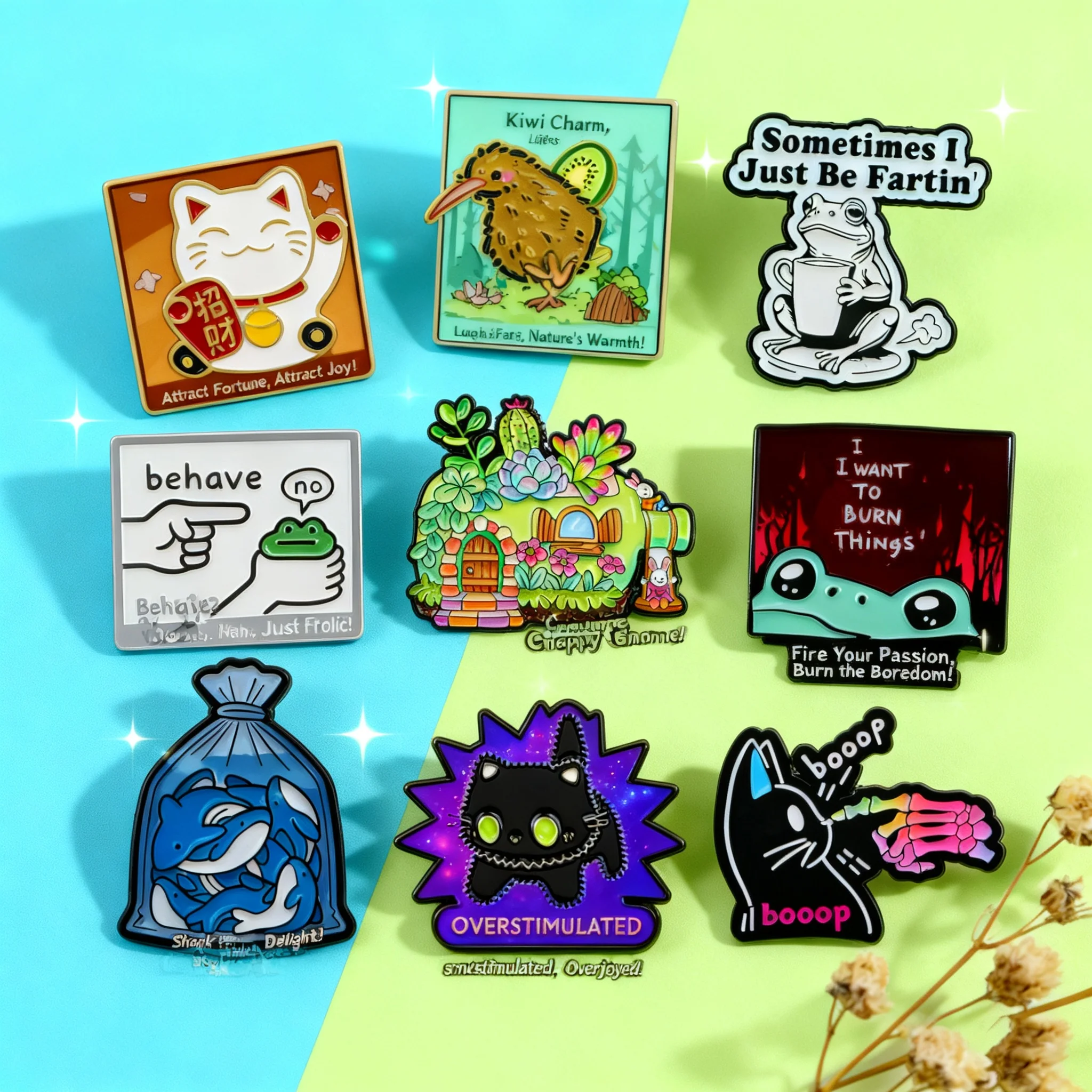 Succulent Plants Enamel Pin Cartoon Cat Badge Cute Frog Brooch Hat Lapel Pin Cosplay Accessory Toy Gift for Backpack Jacket
Succulent Plants Enamel Pin Cartoon Cat Badge Cute Frog Brooch Hat Lapel Pin Cosplay Accessory Toy Gift for Backpack Jacket