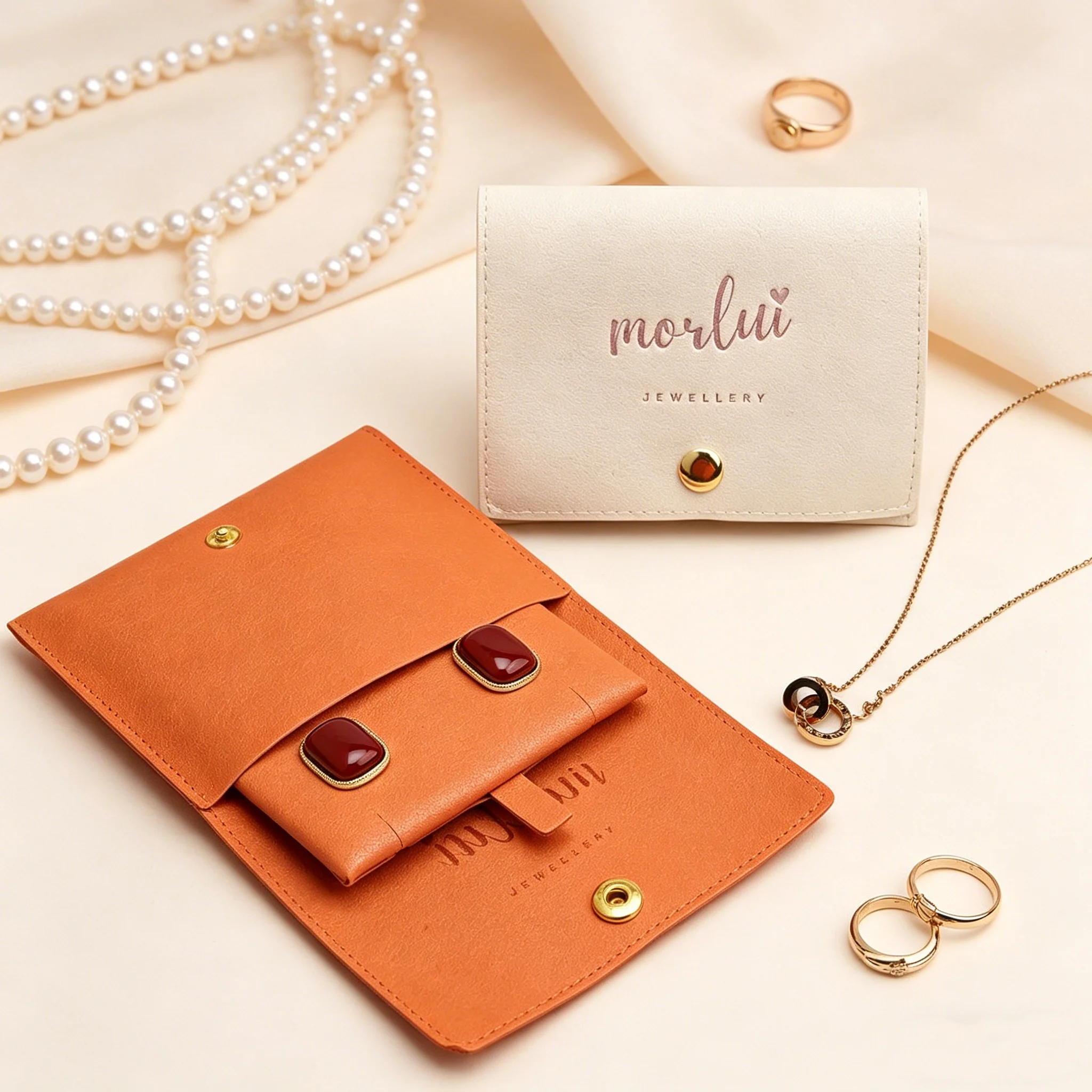 SheepSew Custom Brand Small Luxury Earring Ring Packaging Drawstring Satin Bag Jewelry Pouch with logo
SheepSew Custom Brand Small Luxury Earring Ring Packaging Drawstring Satin Bag Jewelry Pouch with logo