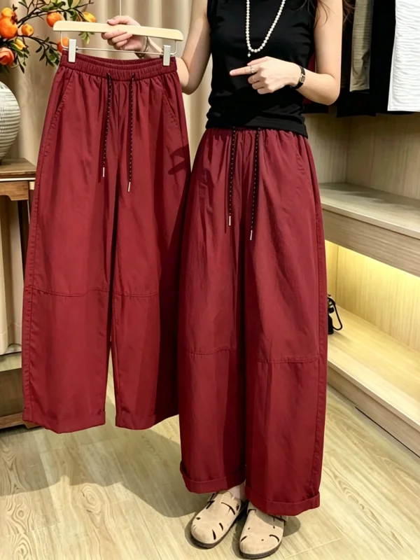 High Waist Loose Fit Ladies Casual Pants Thin Material Pure Color Spring Summer Nine-Tenths Balloon Pants for Middle-Aged Women
High Waist Loose Fit Ladies Casual Pants Thin Material Pure Color Spring Summer Nine-Tenths Balloon Pants for Middle-Aged Women