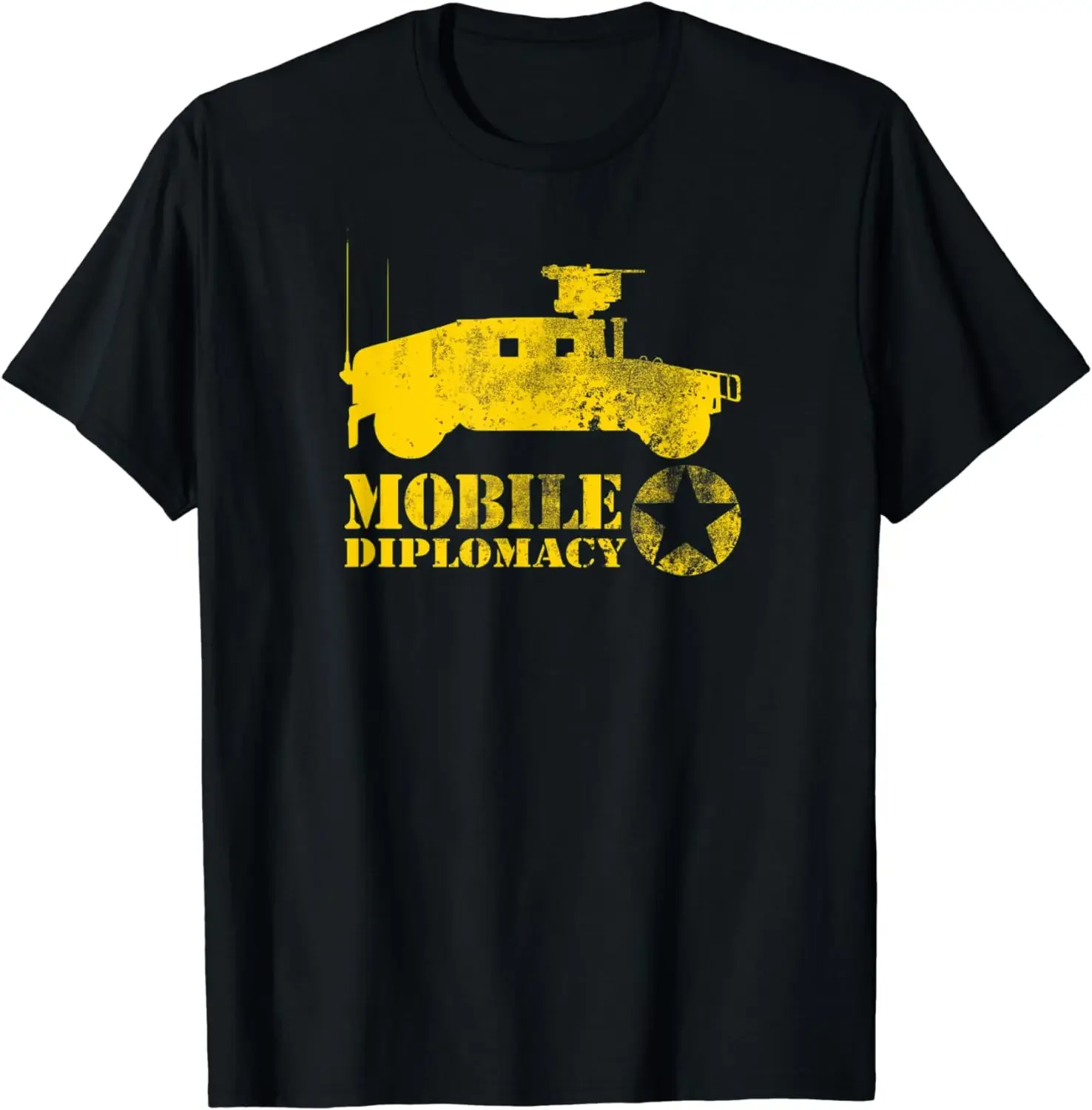Mobile Diplomacy US Army Military Vehicle Silhouette T-Shirt 100% Cotton O-Neck Short Sleeve Casual Mens T-shirt Size S-3XL
Mobile Diplomacy US Army Military Vehicle Silhouette T-Shirt 100% Cotton O-Neck Short Sleeve Casual Mens T-shirt Size S-3XL