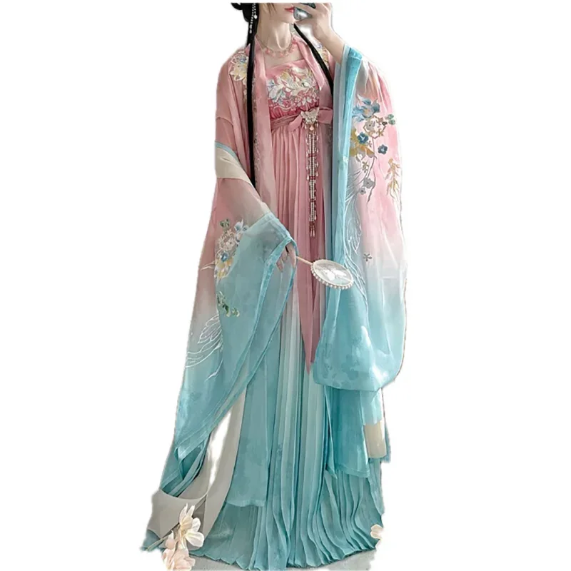 Hanfu Women Chinese Traditional Cosplay Costume Ancient Vintage Embroidery Gradient Pink&Green Hanfu Dress Party Outfit
Hanfu Women Chinese Traditional Cosplay Costume Ancient Vintage Embroidery Gradient Pink&Green Hanfu Dress Party Outfit