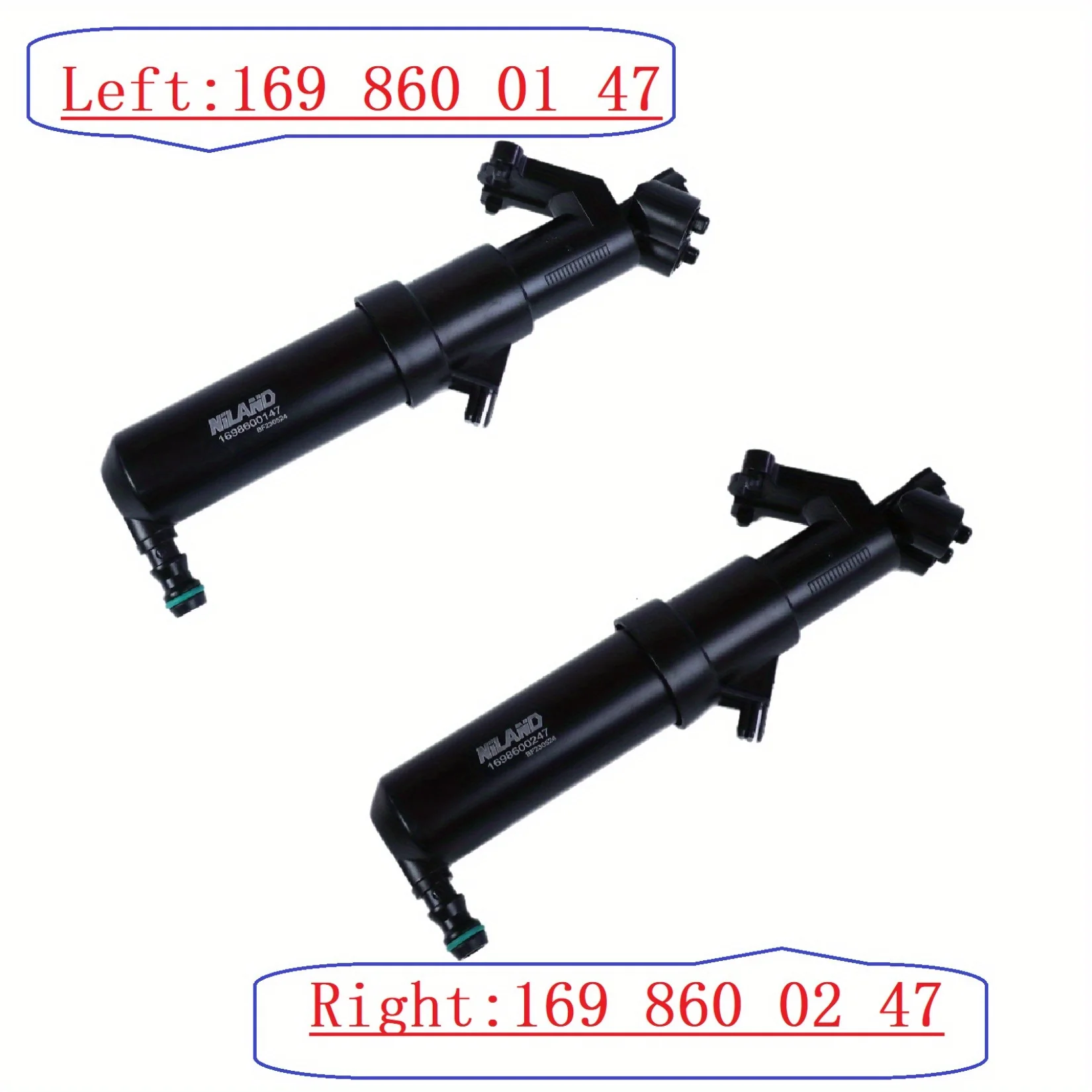 Left+ Right Headlight Headlamp Washer Nozzle Jet for Mercedes Benz W169 OE# 1698600147, 1698600247, 169 860 01 47 169 860 02 47
Left+ Right Headlight Headlamp Washer Nozzle Jet for Mercedes Benz W169 OE# 1698600147, 1698600247, 169 860 01 47 169 860 02 47