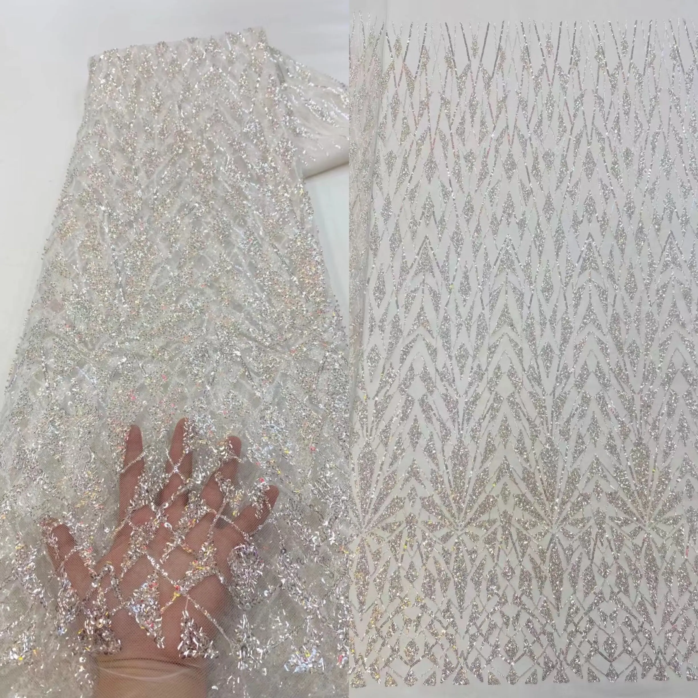 African Lace French Nigerian Lace Fabric with beads Bridal High Quality SYJ-1208889 Tulle Lace Fabric For Wedding Party
African Lace French Nigerian Lace Fabric with beads Bridal High Quality SYJ-1208889 Tulle Lace Fabric For Wedding Party