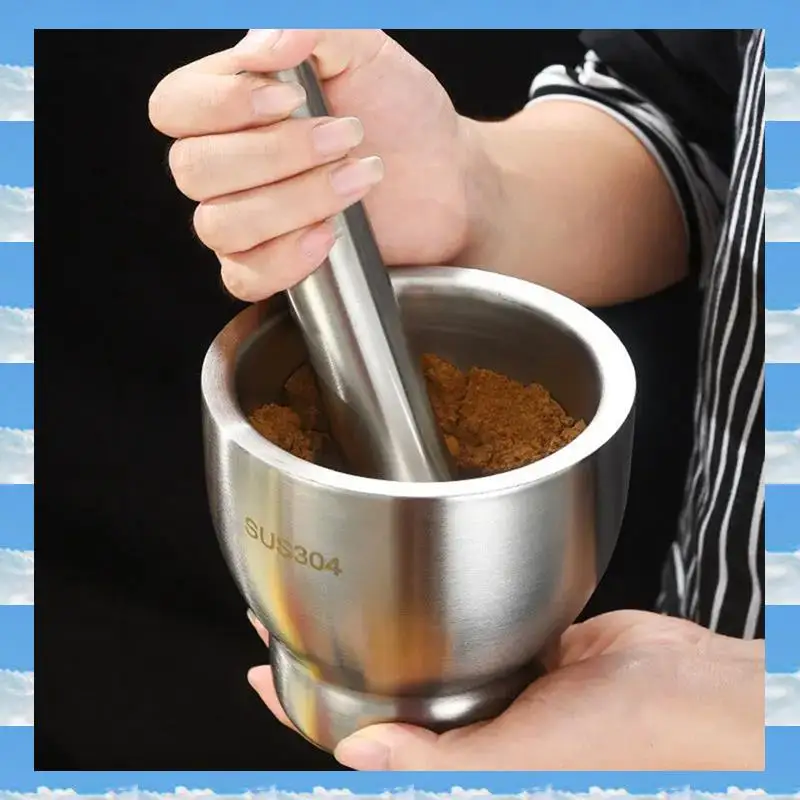 A11I 304 Stainless Steel Masher Solid Garlic Masher Household Grinding Masher Garlic Masher Garlic Mortar Grinding Bowl
A11I 304 Stainless Steel Masher Solid Garlic Masher Household Grinding Masher Garlic Masher Garlic Mortar Grinding Bowl
