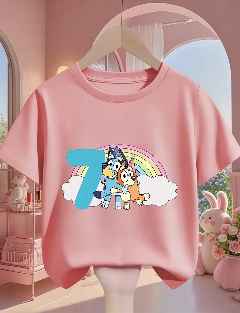 Детская модная футболка с круглым вырезом Bluey, повседневный дизайн для мальчиков и девочек, летние популярные топы в уличном стиле, 3-14 лет
Детская модная футболка с круглым вырезом Bluey, повседневный дизайн для мальчиков и девочек, летние популярные топы в уличном стиле, 3-14 лет