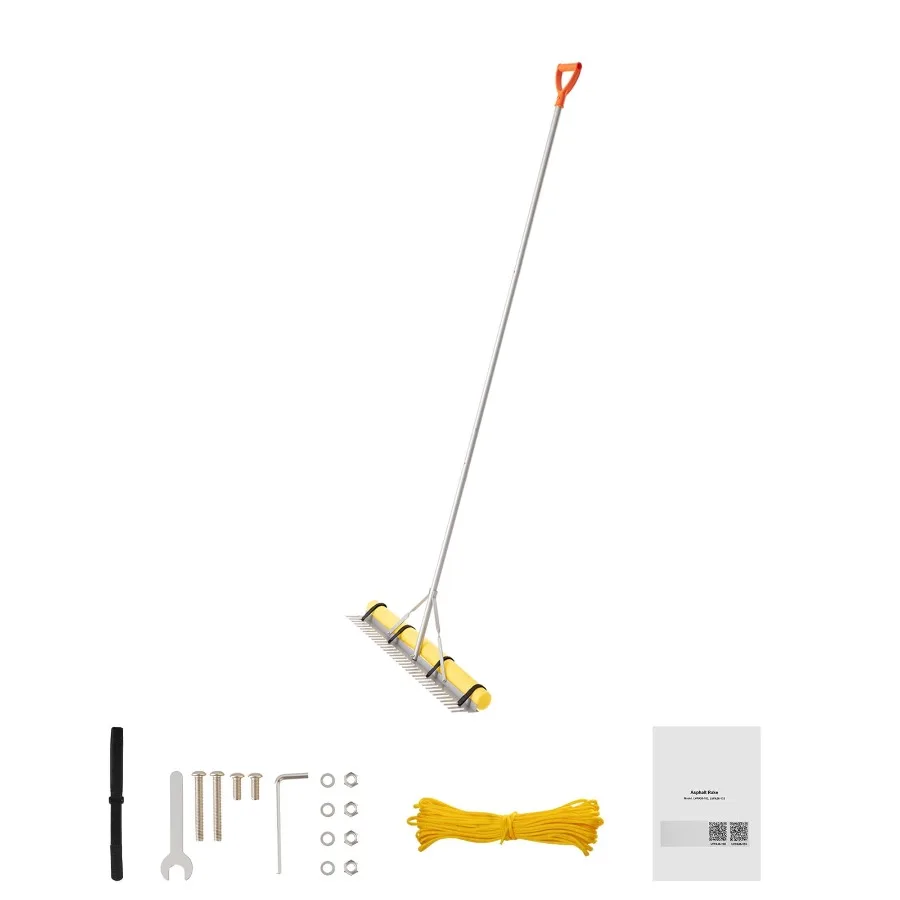 36-Inch Landscape Rake with 133-Inch Handle, Durable Aluminum Rake for Soil Preparation, Garden and Yard Maintenance, Leveling
36-Inch Landscape Rake with 133-Inch Handle, Durable Aluminum Rake for Soil Preparation, Garden and Yard Maintenance, Leveling