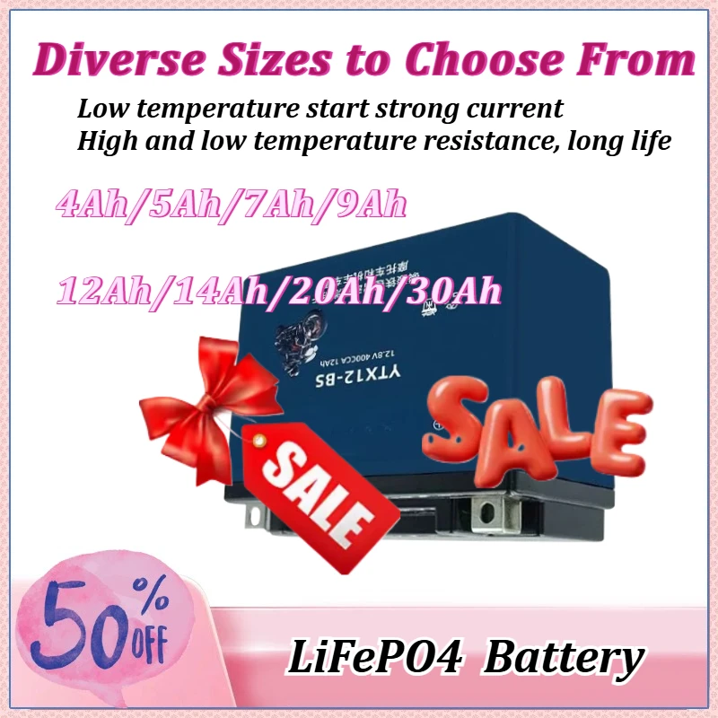 12.8V LiFePO4 Battery Motorcycle Lithium Battery Packs High Performance Long Life Fast Charging for Yamaha for Suzuki Scooters
12.8V LiFePO4 Battery Motorcycle Lithium Battery Packs High Performance Long Life Fast Charging for Yamaha for Suzuki Scooters