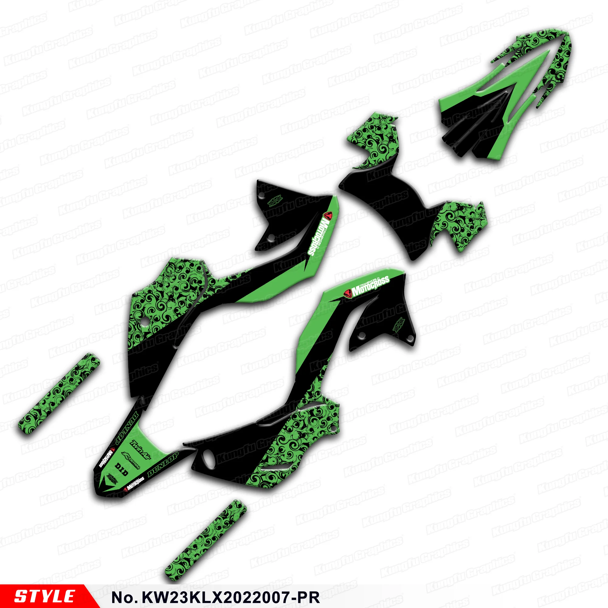 Motorcycle Graphics Decals Stickers for Kawasaki KLX230 2020 2021 2022, KW23KLX2022007-PR
Motorcycle Graphics Decals Stickers for Kawasaki KLX230 2020 2021 2022, KW23KLX2022007-PR