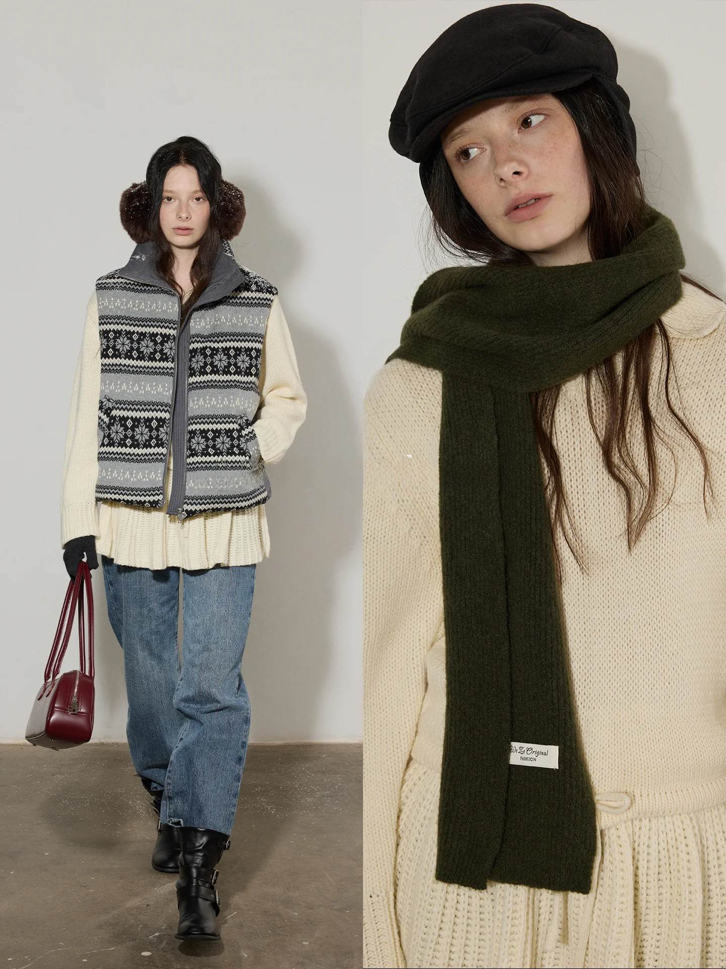 Lofi Choose Women's Knitted Sweater And Skirt Set Autumn Winter New Sle Soft And Ele Plaid Turn-down Collar Knitwear
Lofi Choose Women's Knitted Sweater And Skirt Set Autumn Winter New Sle Soft And Ele Plaid Turn-down Collar Knitwear