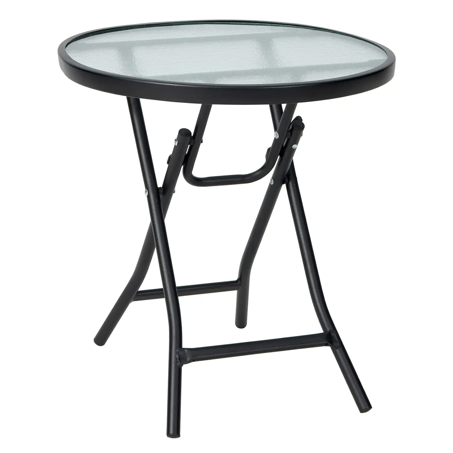 Patio Bistro Table, 18" Round Side Table with Tempered Glass Tabletop, Rustproof Frame and Stable X-Shaped, Customized
Patio Bistro Table, 18" Round Side Table with Tempered Glass Tabletop, Rustproof Frame and Stable X-Shaped, Customized