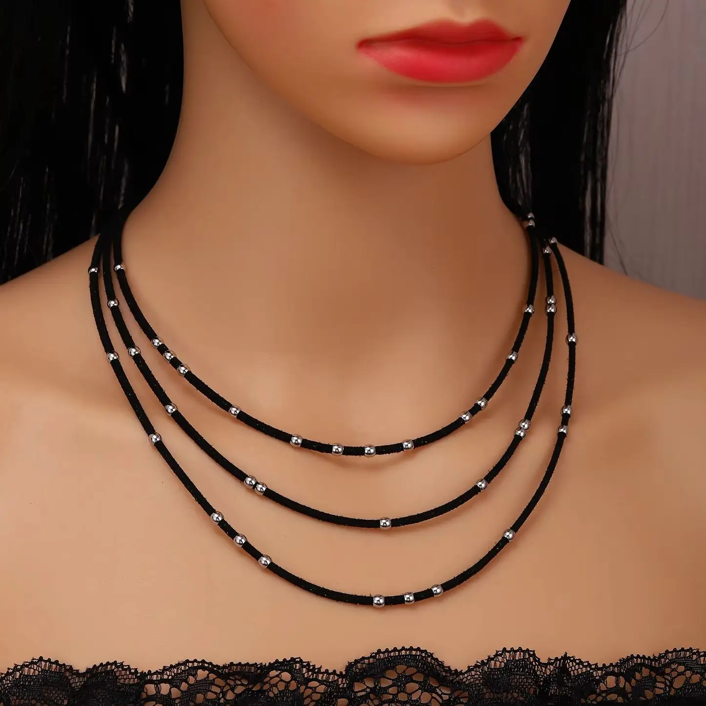 INS Gothic Stainless Steel Bead Multi layer Stack Necklace For Women Adjustable Chain Fashion Jewelry Great Gift Idea For Her
INS Gothic Stainless Steel Bead Multi layer Stack Necklace For Women Adjustable Chain Fashion Jewelry Great Gift Idea For Her