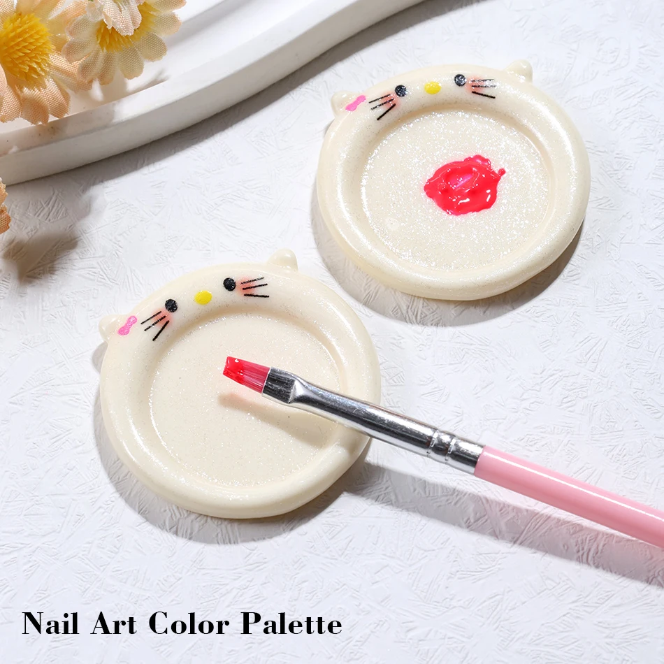 2pcs Cartoon Cat Color Palette Nail Art Mixing Color Drawing Pallet Gel Polish Nail Painting Board Color Palette Manicure Tools
2pcs Cartoon Cat Color Palette Nail Art Mixing Color Drawing Pallet Gel Polish Nail Painting Board Color Palette Manicure Tools