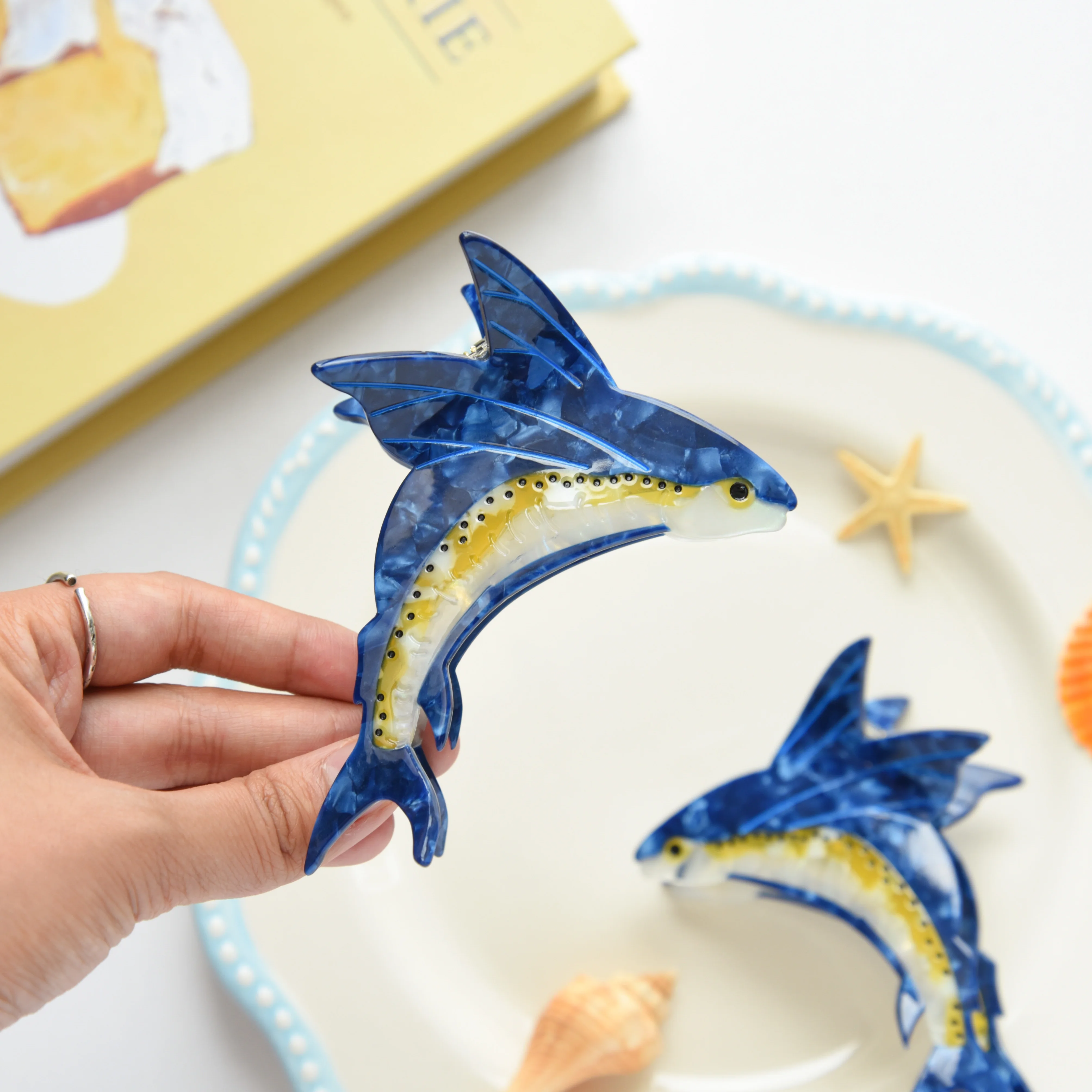 Muweordy Ocean Series Claw Clip Multicolor Cartoon Design Personality Flying Fish Hair Claw Creative Hair Accessories for Women
Muweordy Ocean Series Claw Clip Multicolor Cartoon Design Personality Flying Fish Hair Claw Creative Hair Accessories for Women