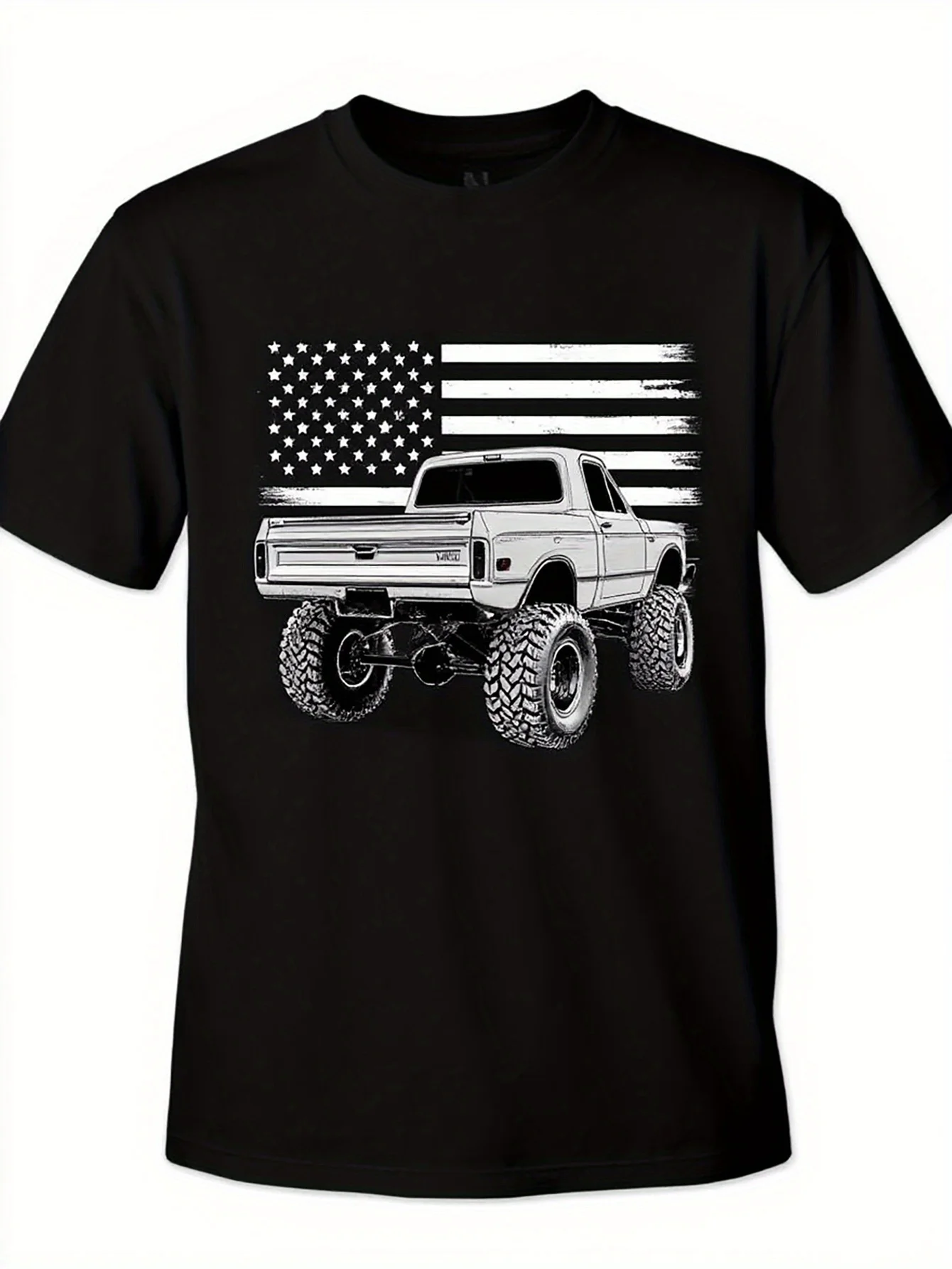Vintage American Flag & Pickup Truck Graphic T-Shirt 100% Cotton O-Neck Short Sleeve Summer Casual Mens T-shirt Streetwear
Vintage American Flag & Pickup Truck Graphic T-Shirt 100% Cotton O-Neck Short Sleeve Summer Casual Mens T-shirt Streetwear