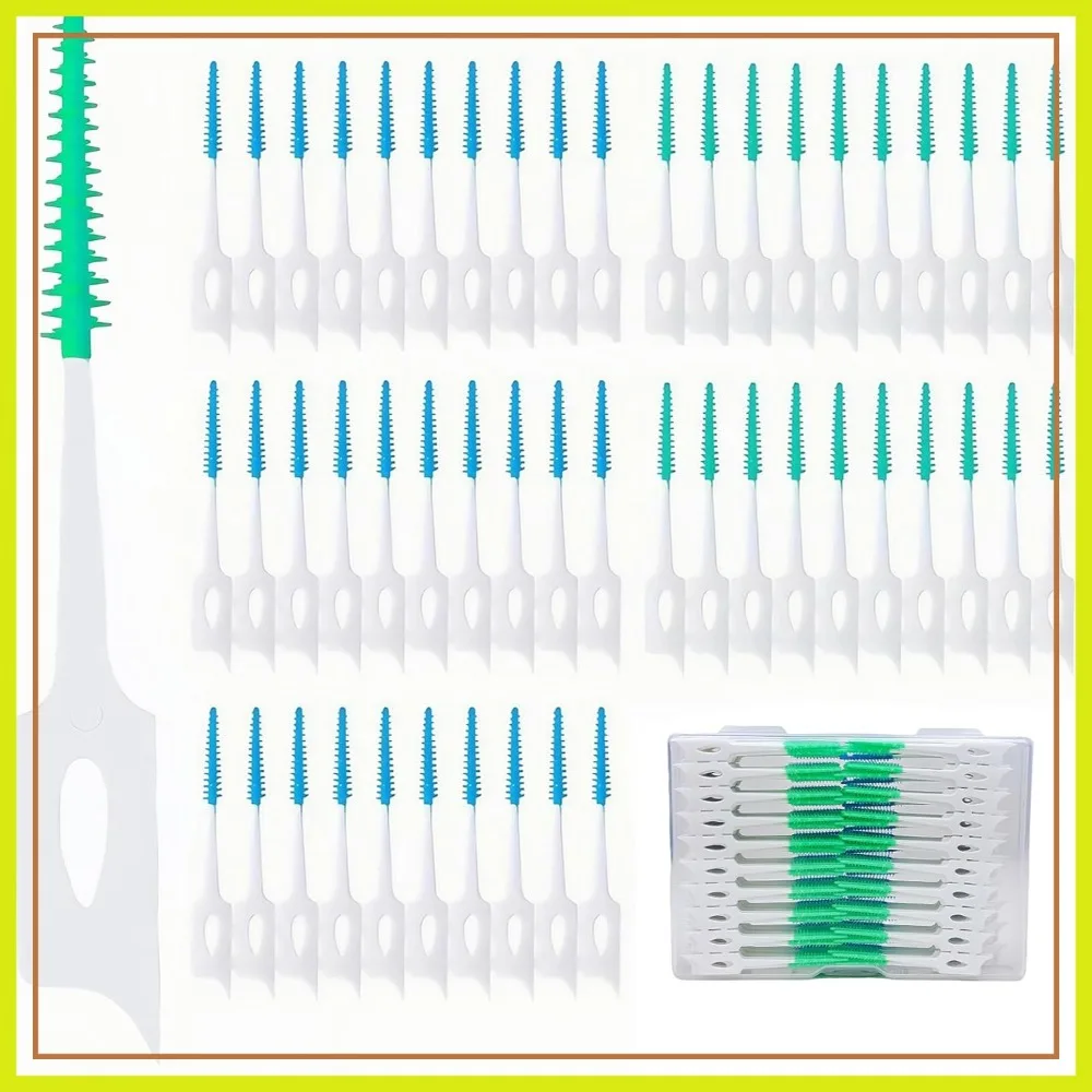 300Pcs Dual-Use Interdental Brushes Soft Silicone, Disposable Dental Picks, Premium Floss Picks for Effective Teeth Cleaning
300Pcs Dual-Use Interdental Brushes Soft Silicone, Disposable Dental Picks, Premium Floss Picks for Effective Teeth Cleaning