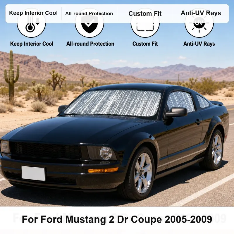 For Ford Mustang 2 Dr Coupe 2005-2009 Full Set Car Window Sunshades UV Block Privacy Heat Insulated Foldable Car Curtain
For Ford Mustang 2 Dr Coupe 2005-2009 Full Set Car Window Sunshades UV Block Privacy Heat Insulated Foldable Car Curtain