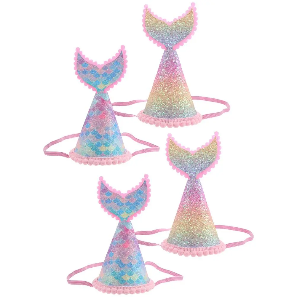 4Pcs Mermaid Hat Shiny Sequins Elastic Band Kids Fish Tail Kid Birthday Hats Party Hats Photo Props Unique Design
4Pcs Mermaid Hat Shiny Sequins Elastic Band Kids Fish Tail Kid Birthday Hats Party Hats Photo Props Unique Design