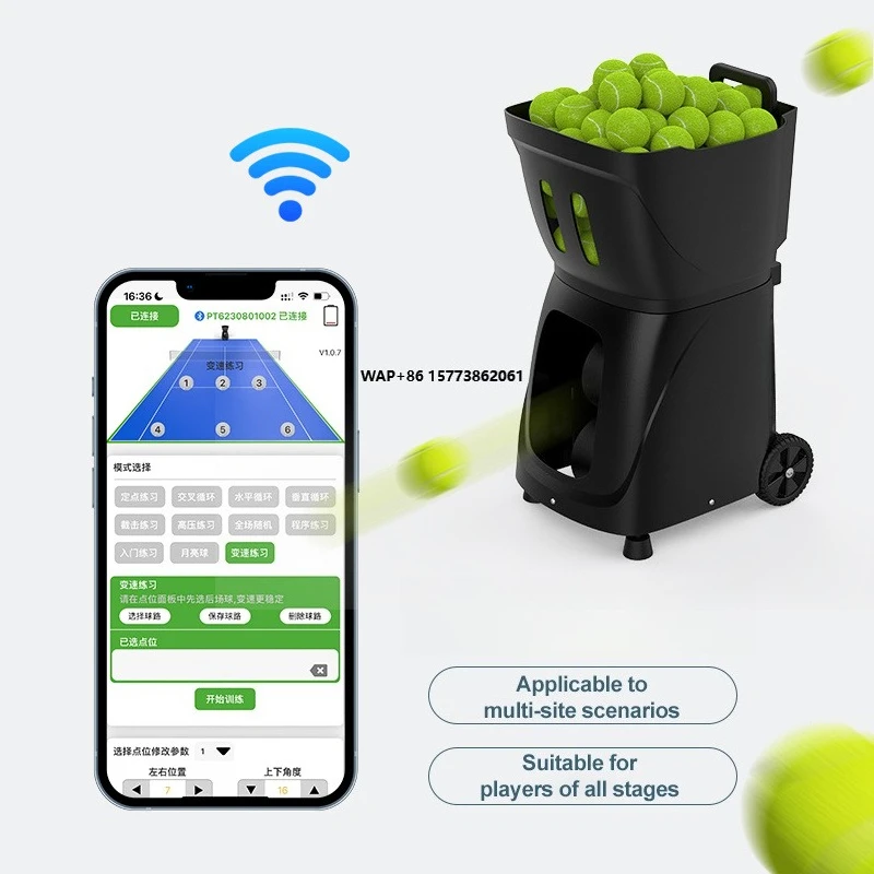 Speed & Spin Drills PUSUN Tennis Ball Machine Padel Shooting Machine with Wheels Trolley Handle for Outdoor Training
Speed & Spin Drills PUSUN Tennis Ball Machine Padel Shooting Machine with Wheels Trolley Handle for Outdoor Training