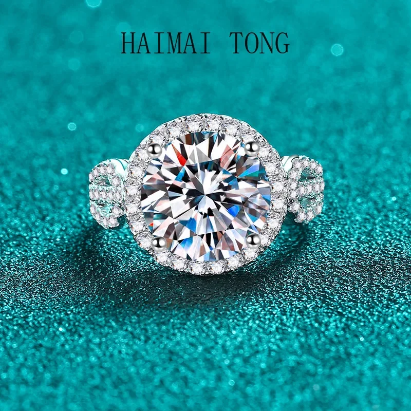 HAIMATONG PT950 Платиновое круглое кольцо с муассанитом длиной 5 карат для женщин, элегантное и элегантное обручальное кольцо высокого класса
HAIMATONG PT950 Платиновое круглое кольцо с муассанитом длиной 5 карат для женщин, элегантное и элегантное обручальное кольцо высокого класса