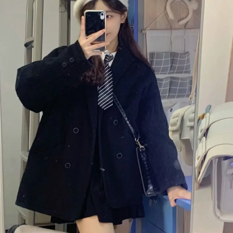 HOUZHOU Japanese Fashion Long Coat Women Winter Preppy Style Tweed Jacket Korean Streetwear Oversize Vintage Aesthetic Outwear
HOUZHOU Japanese Fashion Long Coat Women Winter Preppy Style Tweed Jacket Korean Streetwear Oversize Vintage Aesthetic Outwear