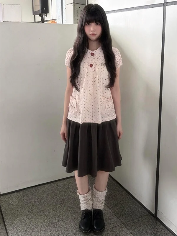 Korean Style Slim Fit Short Sleeve Shirt Women's Summer Fashion Doll Collar Pink Top College Style Straight Cut Bubble Sleeve
Korean Style Slim Fit Short Sleeve Shirt Women's Summer Fashion Doll Collar Pink Top College Style Straight Cut Bubble Sleeve