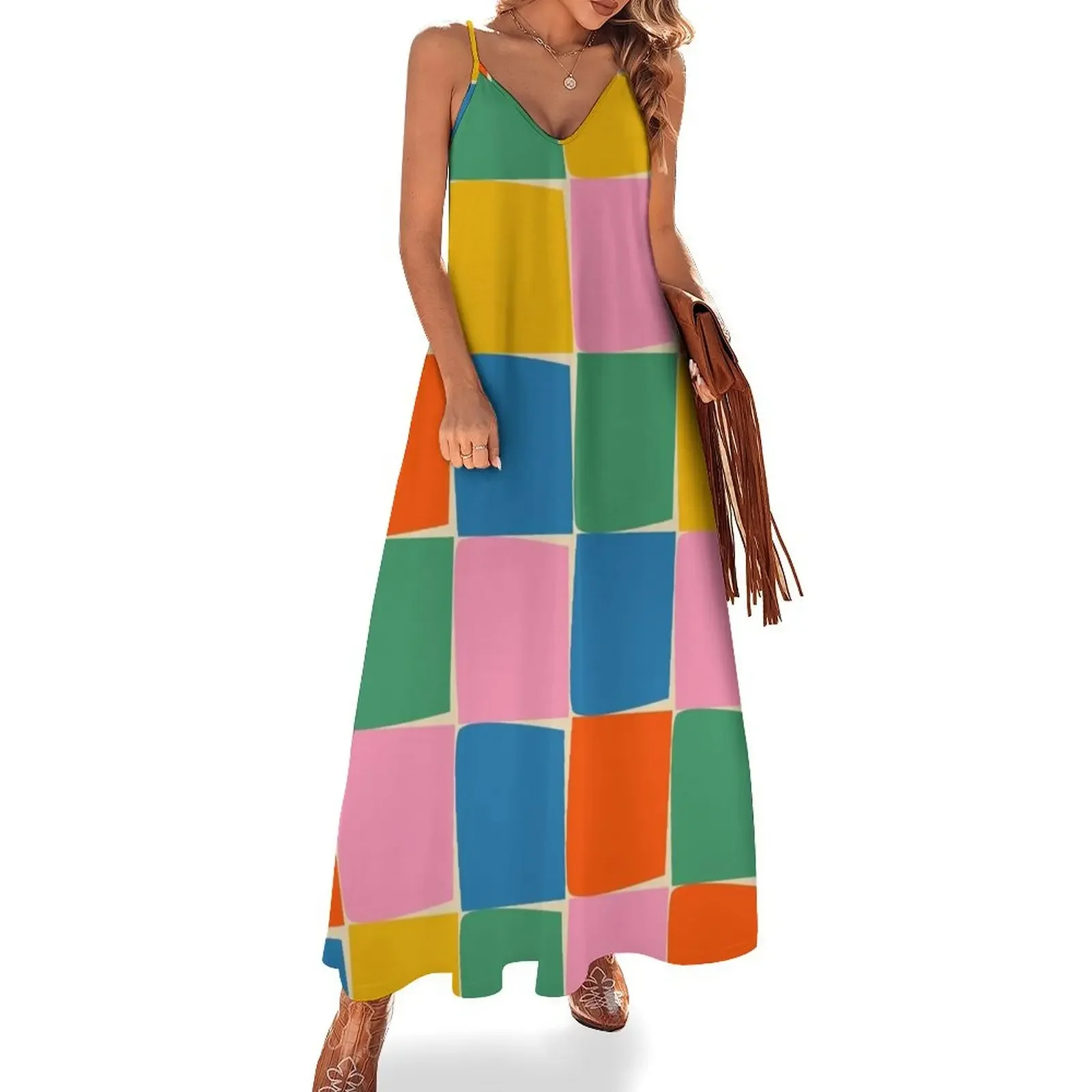 Flux Modern Check Colourful Grid Pattern in Rainbow Pop Colours Sleeveless Dress elegant dresses for women Female clothing Dress
Flux Modern Check Colourful Grid Pattern in Rainbow Pop Colours Sleeveless Dress elegant dresses for women Female clothing Dress