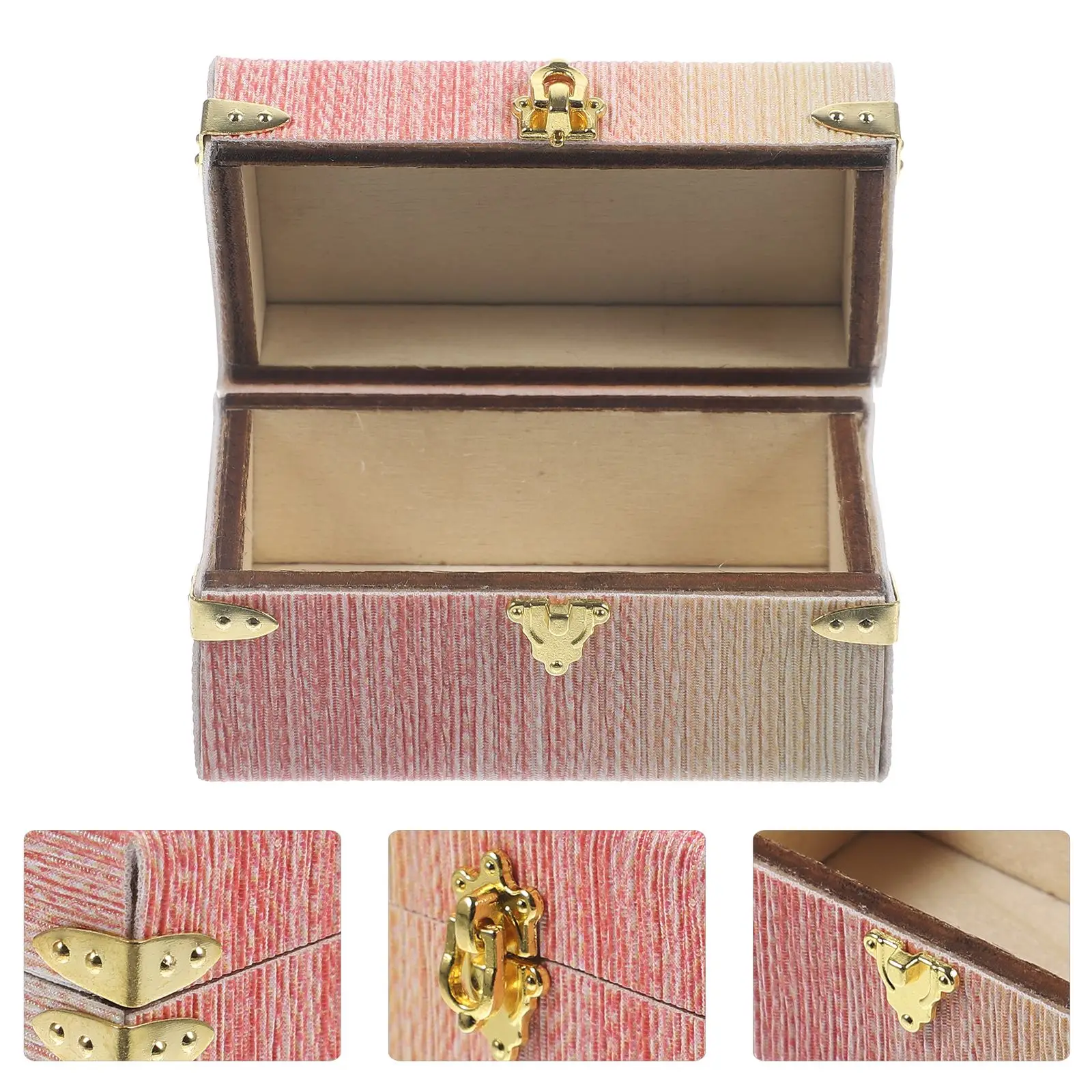 Dollhouse Miniature Suitcase Luggage Trunk Model Vintage Wood Mini Travel Trunk Dolls Accessories Dollhouse Scene Decor
Dollhouse Miniature Suitcase Luggage Trunk Model Vintage Wood Mini Travel Trunk Dolls Accessories Dollhouse Scene Decor