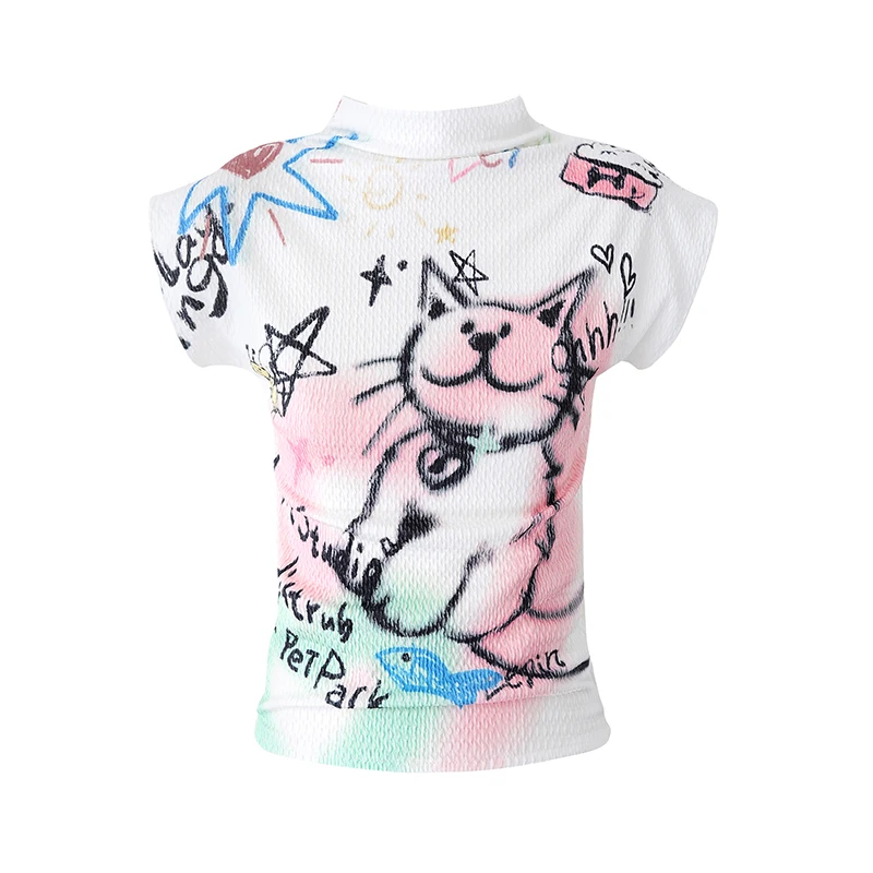 Summer New Women Loose Round Neck Graffiti Print White Short Sleeved T-shirt Fashion Street Style Niche Design Sense Casual Tops
Summer New Women Loose Round Neck Graffiti Print White Short Sleeved T-shirt Fashion Street Style Niche Design Sense Casual Tops
