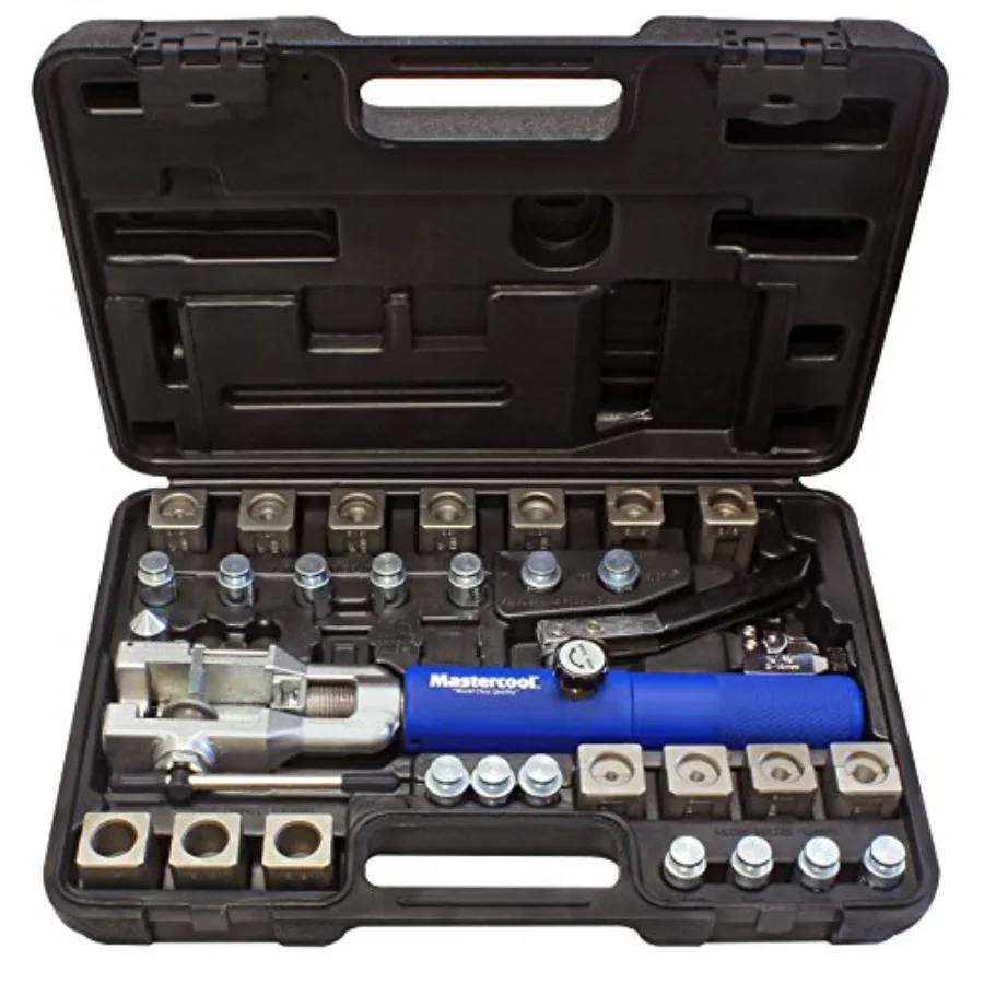 72475-PRC Universal Hydraulic Flaring Tool Set Patented Design 45° Double and Single Flares, Push Connect, GM Fuel Line, Brake
72475-PRC Universal Hydraulic Flaring Tool Set Patented Design 45° Double and Single Flares, Push Connect, GM Fuel Line, Brake