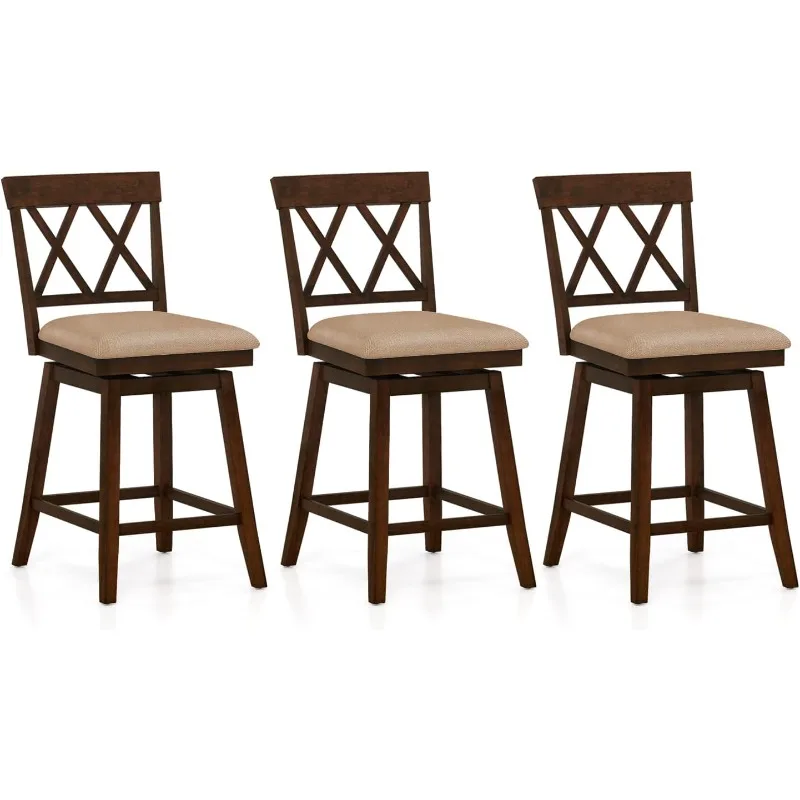 COSTWAY Bar Stool Set of 3 for Kitchen Island, 24" Counter Height Chair with Ergonomic Backrest, Foot Rest, Padded Seat
COSTWAY Bar Stool Set of 3 for Kitchen Island, 24" Counter Height Chair with Ergonomic Backrest, Foot Rest, Padded Seat