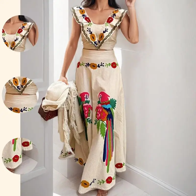 Fashionable Floral Print Half Skirt Set Women's Spring Clothing 2026 New Arrival Sleeveless T-shirt Commute Style All Seasons
Fashionable Floral Print Half Skirt Set Women's Spring Clothing 2026 New Arrival Sleeveless T-shirt Commute Style All Seasons