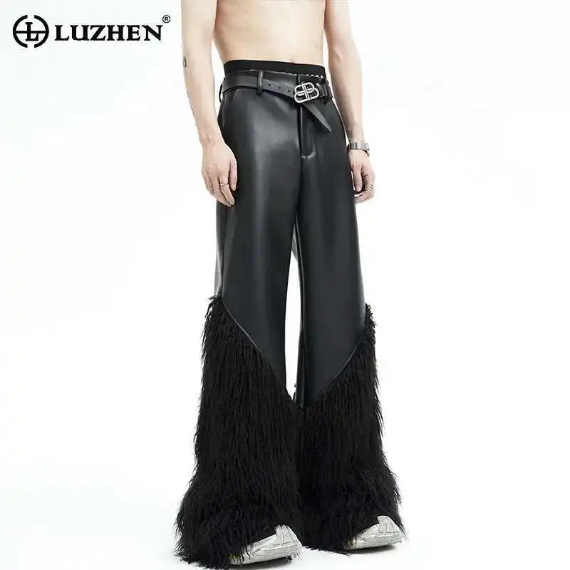 LUZHEN Fur Patchwork Leather Pant Personalized High Street Wide Leg Trousers Men Original Design American Trendy Clothing LZ5280
LUZHEN Fur Patchwork Leather Pant Personalized High Street Wide Leg Trousers Men Original Design American Trendy Clothing LZ5280