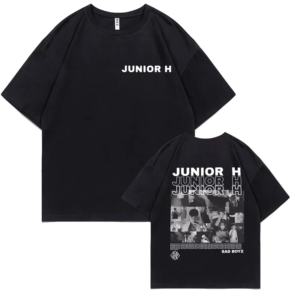 Singer Junior H Sad Boyz Album Graphic T-shirt Men Women Fashion Oversized Streetwear Men's Hip Hop Harajuku Short Sleeve Tees
Singer Junior H Sad Boyz Album Graphic T-shirt Men Women Fashion Oversized Streetwear Men's Hip Hop Harajuku Short Sleeve Tees