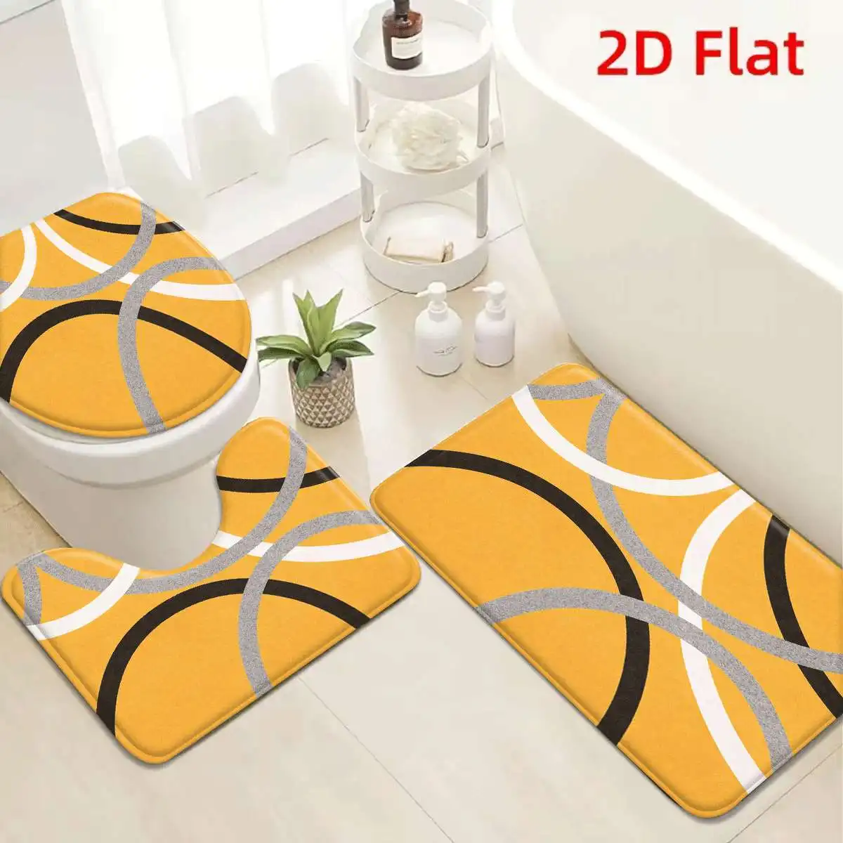 3Pcs Yellow Black White Gray Abstract Circle Bath Mat Non Slip Absorbent Toilet Rug with Lid Cover for Bathroom Washable Flannel
3Pcs Yellow Black White Gray Abstract Circle Bath Mat Non Slip Absorbent Toilet Rug with Lid Cover for Bathroom Washable Flannel