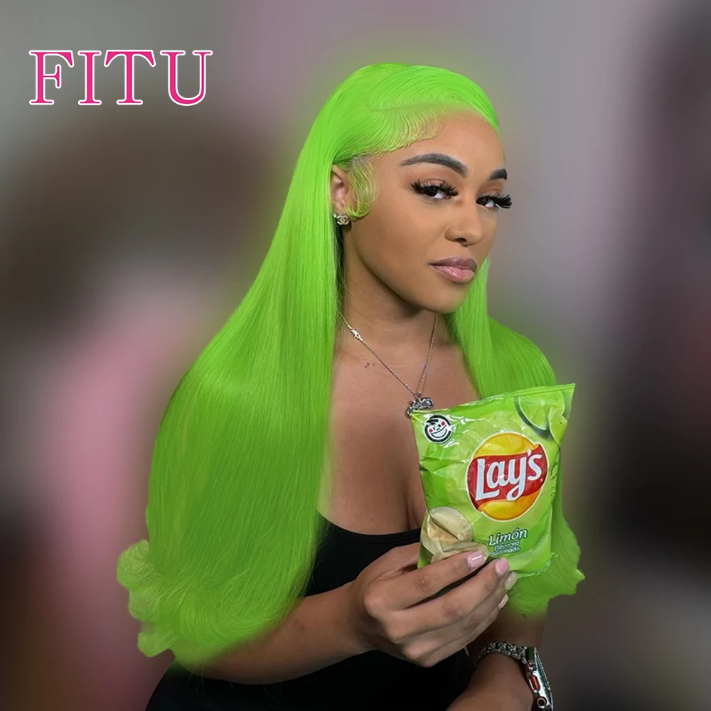 FITU Green Transparent 13x6 13x4 Lace Frontal Human Hair Wig 613 Colored Plucked With Baby Hair 5x5 Lace Closure Wig
FITU Green Transparent 13x6 13x4 Lace Frontal Human Hair Wig 613 Colored Plucked With Baby Hair 5x5 Lace Closure Wig