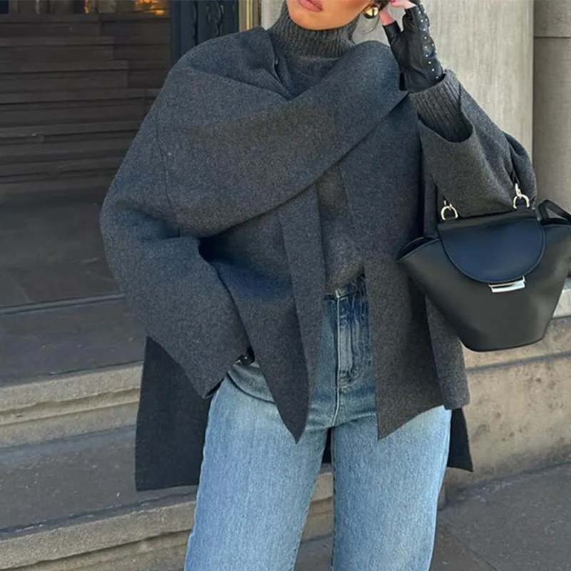 Elegant Female Cape Cardigan Coat Solid Casual Long Sleeve Knitted Short Jacket Women Autumn New Chic Commuting Ladies Outerwear
Elegant Female Cape Cardigan Coat Solid Casual Long Sleeve Knitted Short Jacket Women Autumn New Chic Commuting Ladies Outerwear