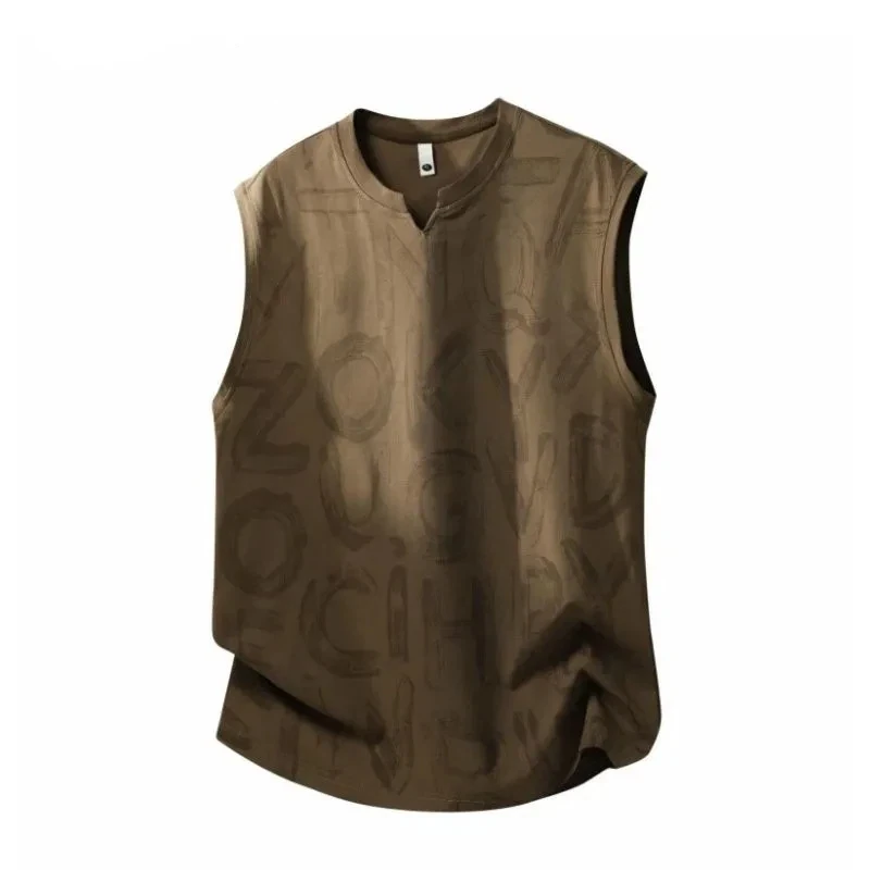 Men V Neck Sleeveless Tank Top With Letter Print Casual Daily Wear Summer Style
Men V Neck Sleeveless Tank Top With Letter Print Casual Daily Wear Summer Style