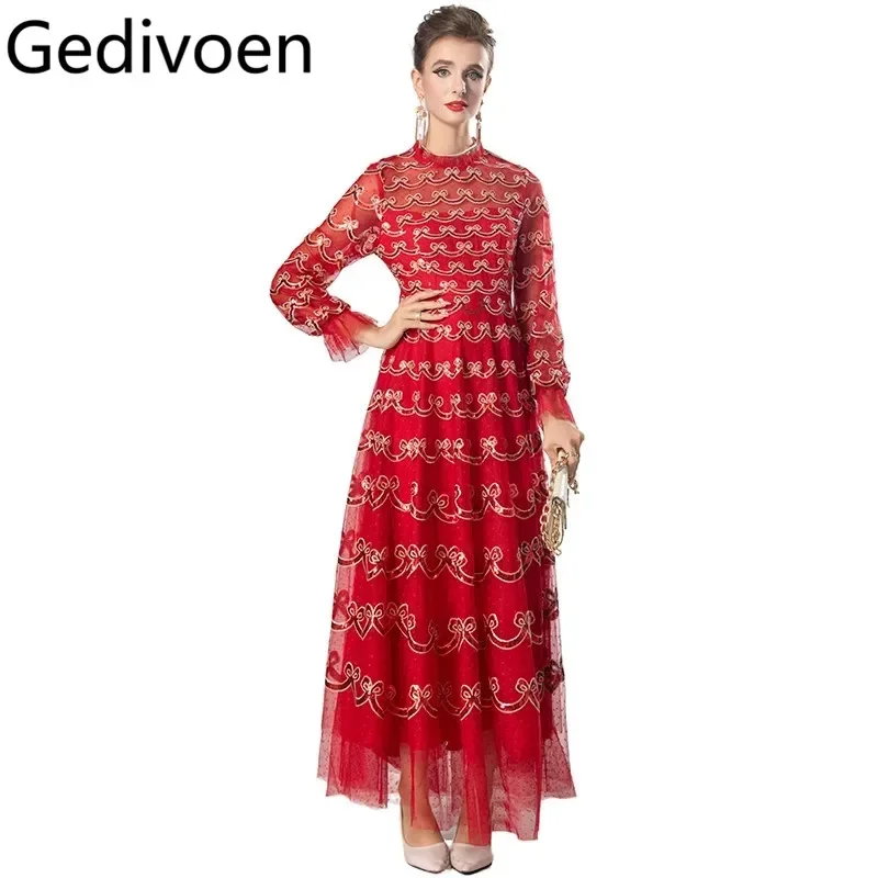 Gedivoen Mesh Sequins Striped Women's Dress Long-Sleeved High waist Autumn and Winter Party Evening S-3XL Dresses
Gedivoen Mesh Sequins Striped Women's Dress Long-Sleeved High waist Autumn and Winter Party Evening S-3XL Dresses