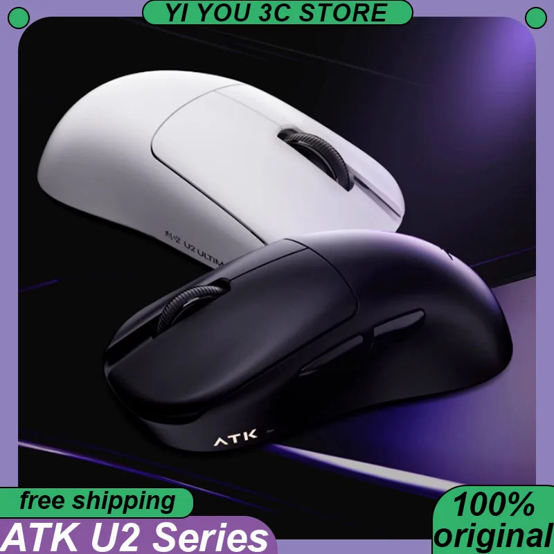New ATK U2 Series Wireless Tri-mode Mouse Lightweight PAW3950Ultra Sensor 8K Nordic 52840 800mAh PC Esports Laptop Gaming Mice
New ATK U2 Series Wireless Tri-mode Mouse Lightweight PAW3950Ultra Sensor 8K Nordic 52840 800mAh PC Esports Laptop Gaming Mice