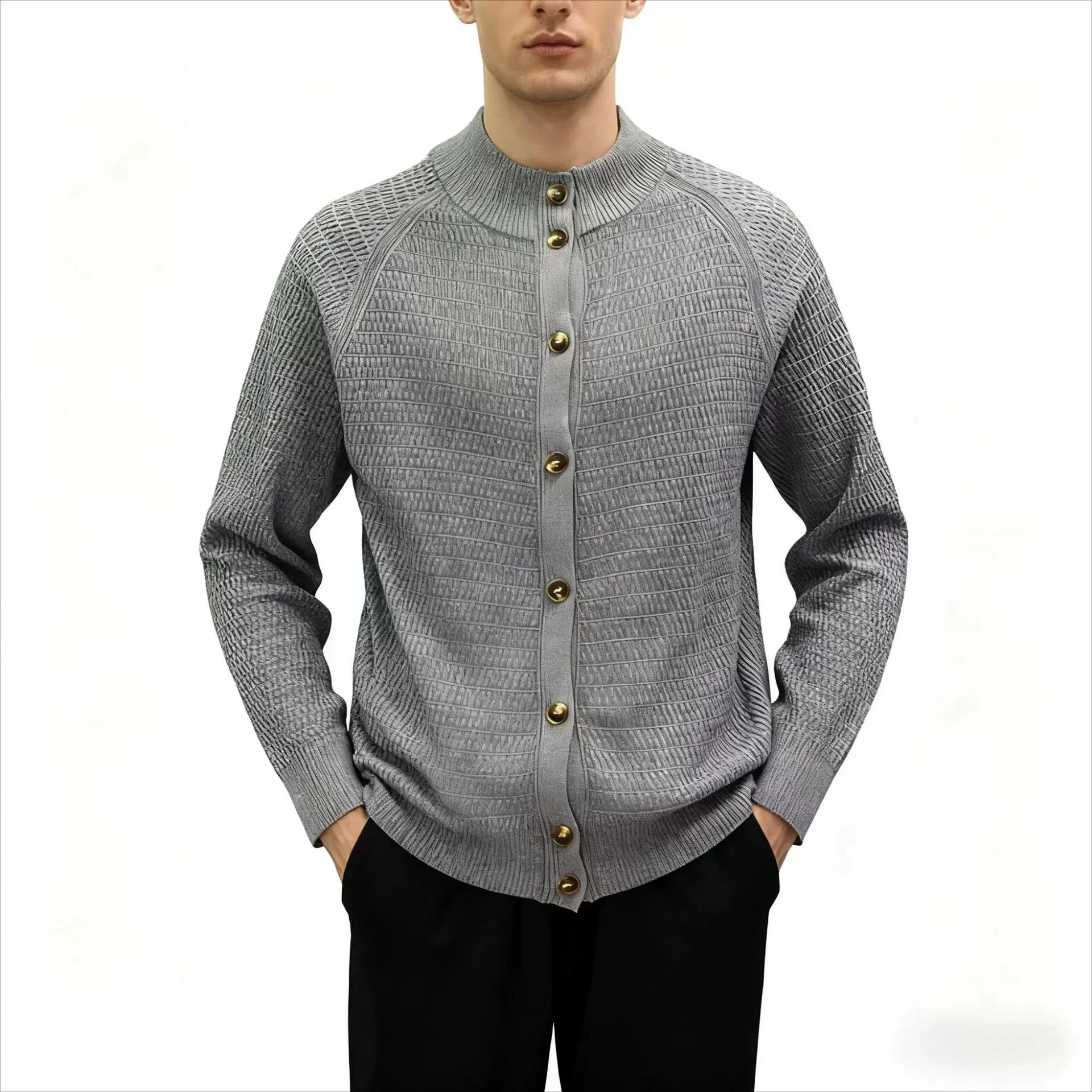 European and American top cardigan sweater, elegant and fashionable business gentleman sweater, knitted sweater for men
European and American top cardigan sweater, elegant and fashionable business gentleman sweater, knitted sweater for men