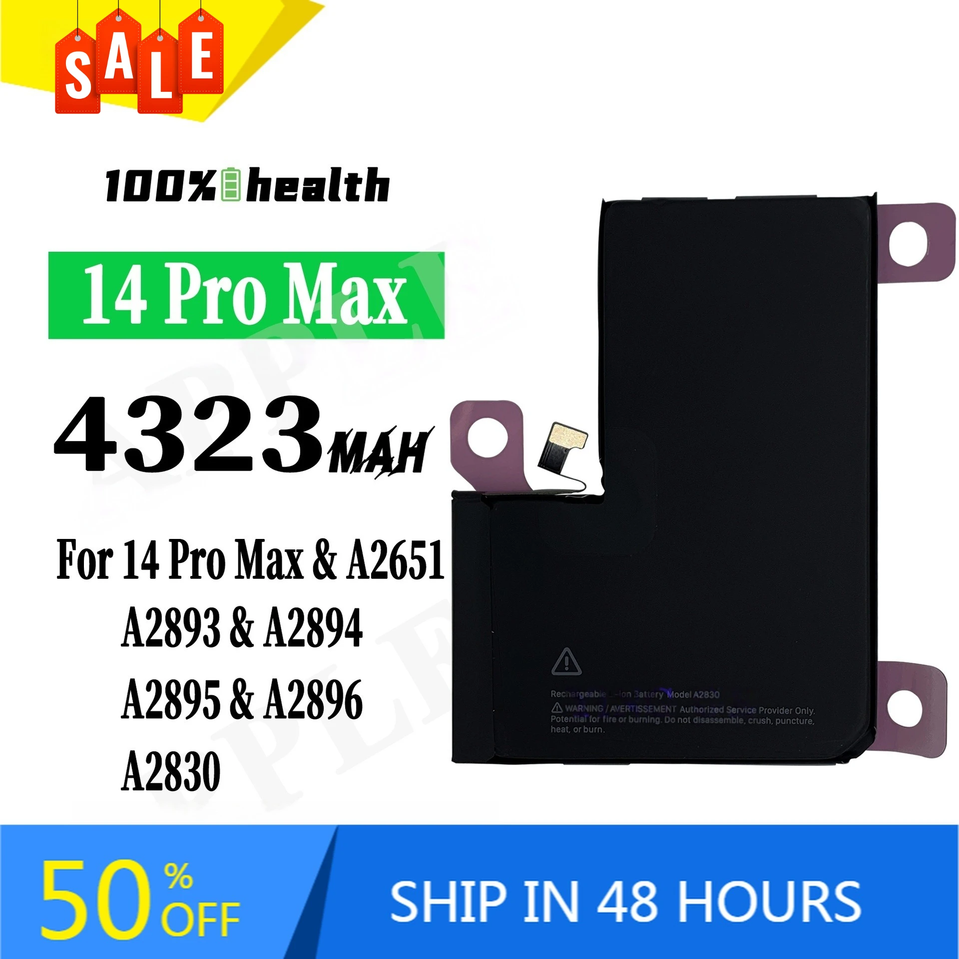 For Apple IPhone 14 Pro Max 4323mAh Large-capacity Mobile Phone Battery
For Apple IPhone 14 Pro Max 4323mAh Large-capacity Mobile Phone Battery