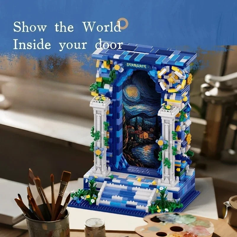 Creative Technical MOC Micro Bricks Fantasy Starry Sky Gate with Starry Night Art Building Blocks Assembly Bricks Gift for Kids 
Creative Technical MOC Micro Bricks Fantasy Starry Sky Gate with Starry Night Art Building Blocks Assembly Bricks Gift for Kids